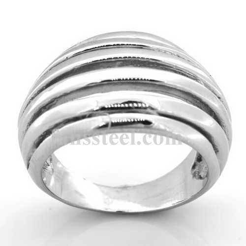 FSR07W06 Multi-Row Ribbed Dome Ring - Click Image to Close